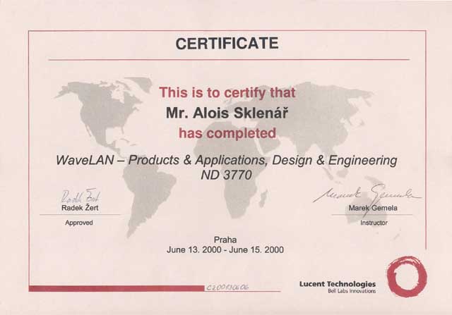 Certifikt Lucent Wave And LAN